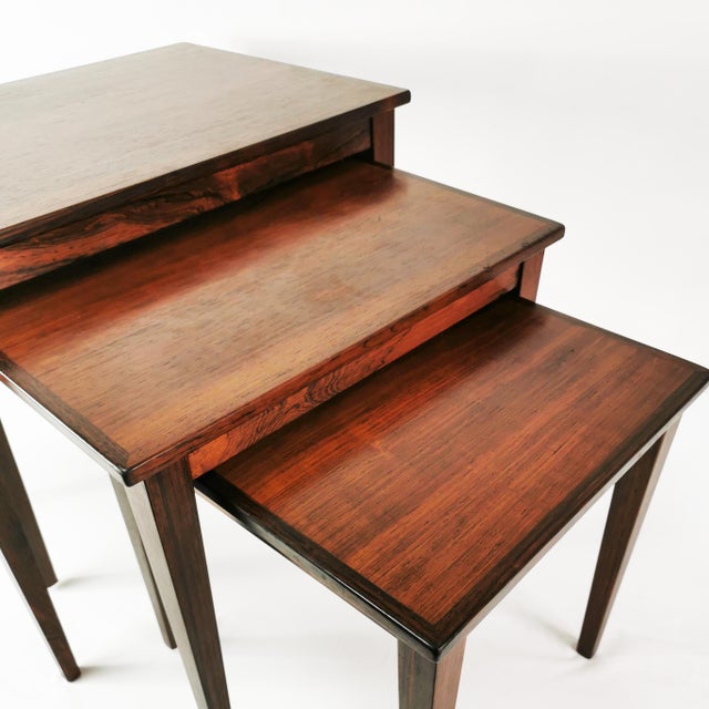 Wood Mid-Century Modular Table Set from KFF, Denmark, 1960s, Set of 3 For Sale - Image 7 of 14