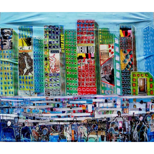 Giuseppe Zumbolo, The Flooded City, Mixed Media, 2022 For Sale