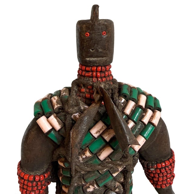 Mid 20th Century Vintage Nigerian Beaded Doll For Sale - Image 5 of 6
