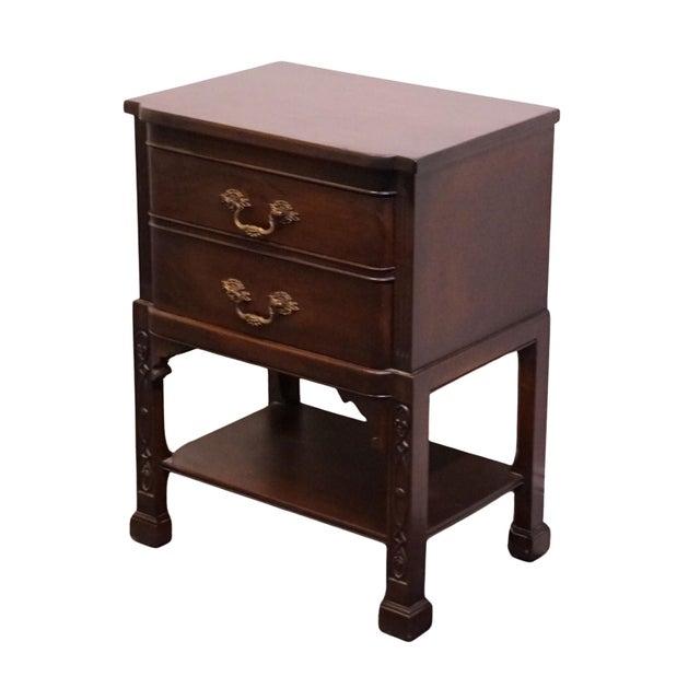 Ritter / Georgetown Galleries Solid Mahogany Traditional Style 21" Two Drawer Nightstand For Sale - Image 4 of 14