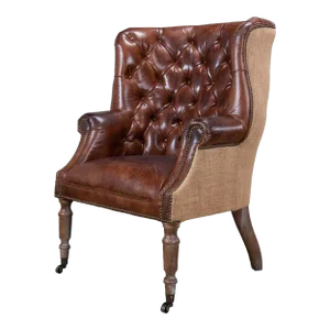Georgian Barrel Back Jute Wingchair