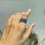 Blue 3.4 Ct Certified Natural Blue Sapphire Three Row Mosaic Cluster Ring, Size 7 For Sale - Image 8 of 14