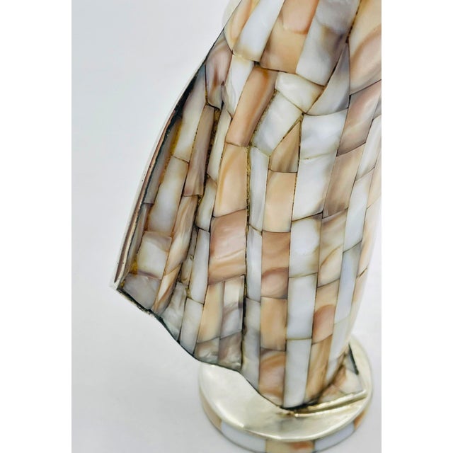 1980s Silver & Mother of Pearl Shell Madonna Sculpture by Emilia Castillo/Los Castillo For Sale - Image 9 of 18