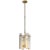 Ian K. Fowler for Visual Comfort Signature Malik Small Chandelier in Hand-Rubbed Antique Brass with Crystal For Sale