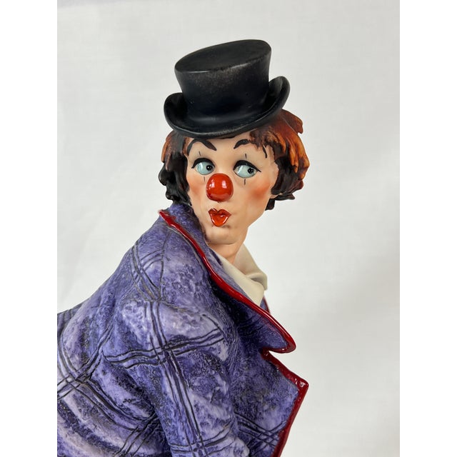 1980s 1980s Giuseppe Armani Signed “Clown on Chair” Italian Sculpture Figurine For Sale - Image 5 of 11