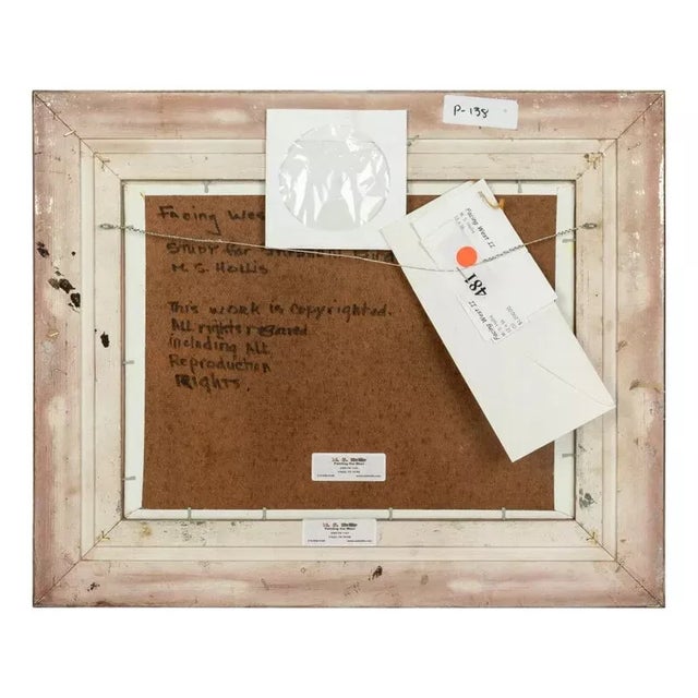 20th C. On Board, Signed M..s. Hollis, American, "Facing West Ii", Oil Painting! For Sale - Image 4 of 5