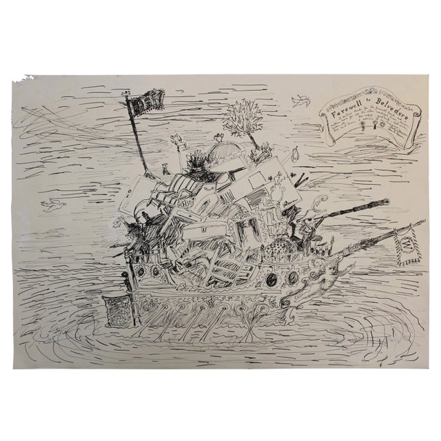 Drawing by Paul Wonner and William Theophilus Brown For Sale