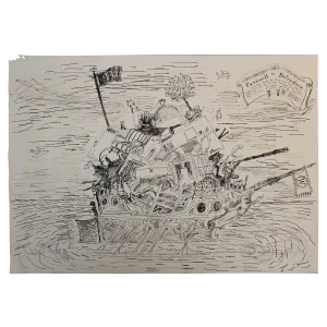 Drawing by Paul Wonner and William Theophilus Brown