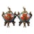 Late 19th Century Pair of Cloisonné Enamel Tripod Censers With Phoenix Finials, 2200g Total For Sale