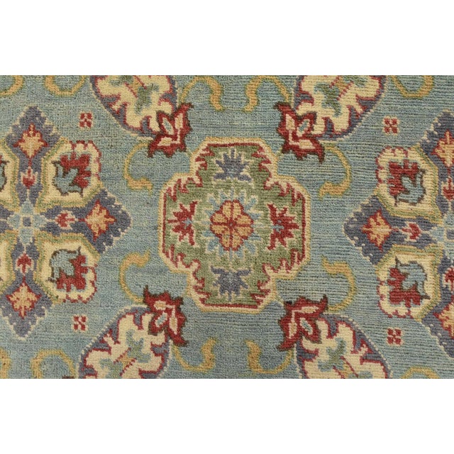 Blue Kazak Rug 5’11” X 9’4” Blue Wool Tribal Hand-Knotted Oriental Carpet For Sale - Image 8 of 12