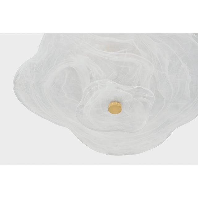 Mitzi Starlie 16 in. 1 Light Flush Mount in Aged Brass Finish For Sale In New York - Image 6 of 10