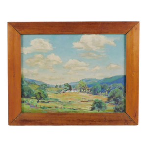 Late 19th Century "Summer Landscape", Oil on Board Signed Painting