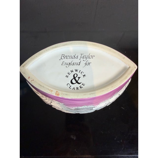 Ceramic Vintage Pink Splash Luster Cache Pot For Sale - Image 7 of 7
