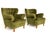 Modern Lounge Chairs in Olive Mohair Velvet, Sweden, 1940, Set of 2 For Sale - Image 6 of 8