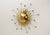 An extremely rare brass wall light, made in Germany in the 1950s. The light features a pull switch and two E14 (E12)...