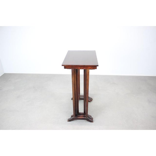 Art Deco Nesting Tables in Mahogany Veneer, Former Czechoslovakia, 1930s, Set of 3 For Sale - Image 17 of 18