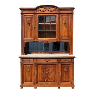Vintage Carved French Hutch For Sale