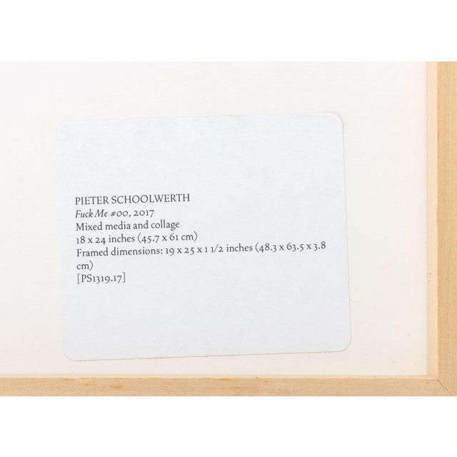 Pieter Schoolwerth "Fuck Me #00" Mixed Media, 2017 For Sale - Image 9 of 10