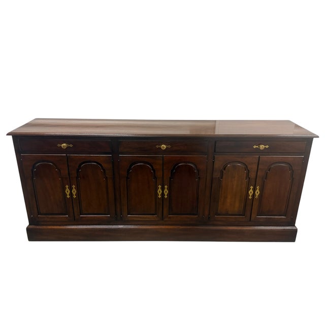 Traditional 1950's Kittinger Mahogany Six-Door Credenza For Sale - Image 3 of 15