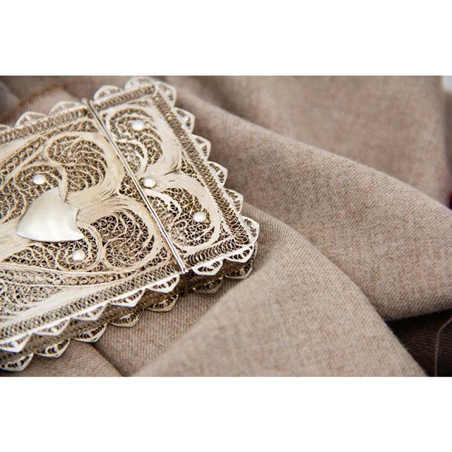 Silver Cardboard Box in Filigree Mesh with Hinged Lid For Sale - Image 5 of 6