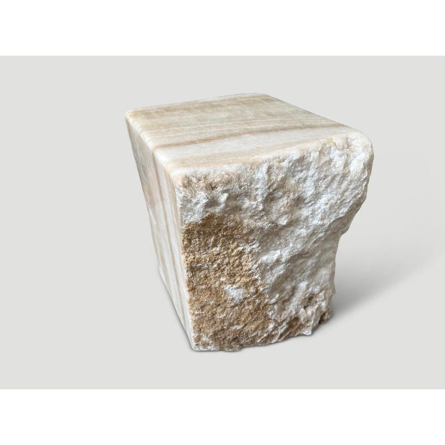 Andrianna Shamaris Onyx Sculptural Side Table For Sale - Image 4 of 6