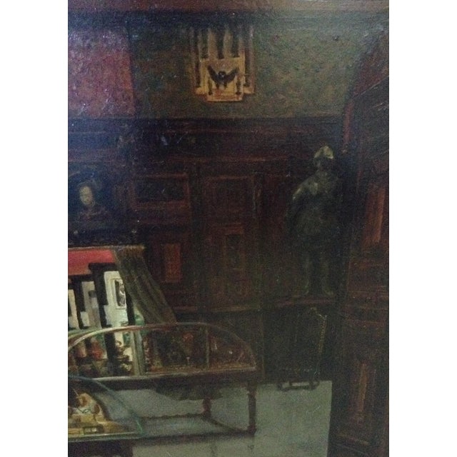 Oil Painting of Asian Interior For Sale In San Francisco - Image 6 of 6