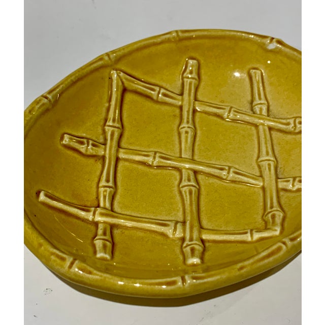 1970s Vintage 1970s Harvest Bamboo Rattan Soap Dish For Sale - Image 5 of 7