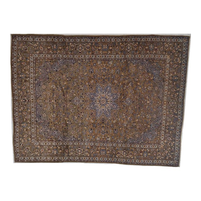 1970's Persian Kashan Carpet , 9'8 X 13'3 For Sale