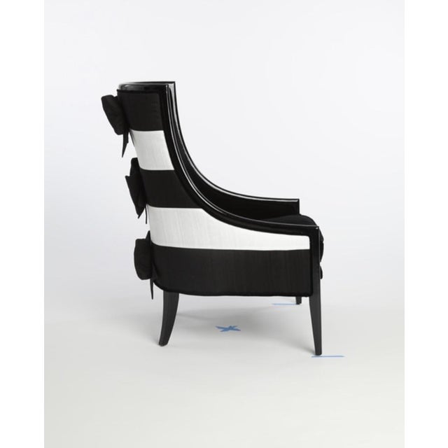 Black And White Bow Slipper Chair Chairish