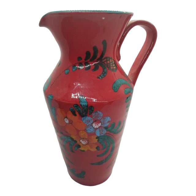 Vintage Italian Ceramic Pitcher For Sale