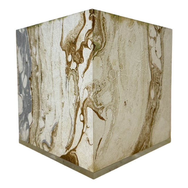 Mid-Century Modern Cube Table Lamp, 1970s For Sale