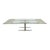 Vladimir Kagan Brushed Aluminum & Glass Cubist Extension Dining Conference Table For Sale