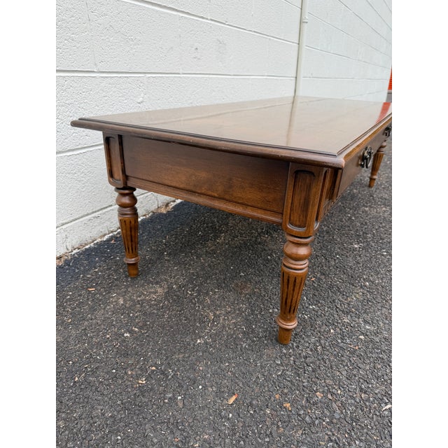 1990s Ethan Allen Classic Manor Coffee Table For Sale - Image 9 of 12