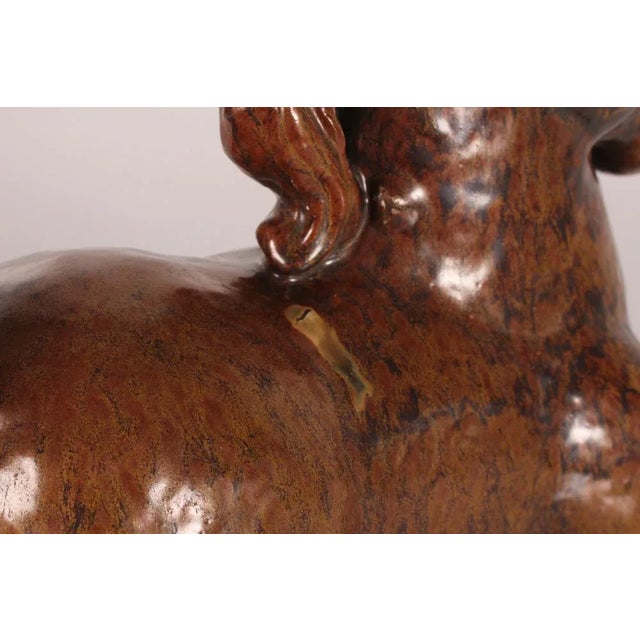 1950s Large Mid-Century Danish Ceramic Horse Figure by Gertrud Kudielka for L. Hjorth, 1950s For Sale - Image 5 of 9
