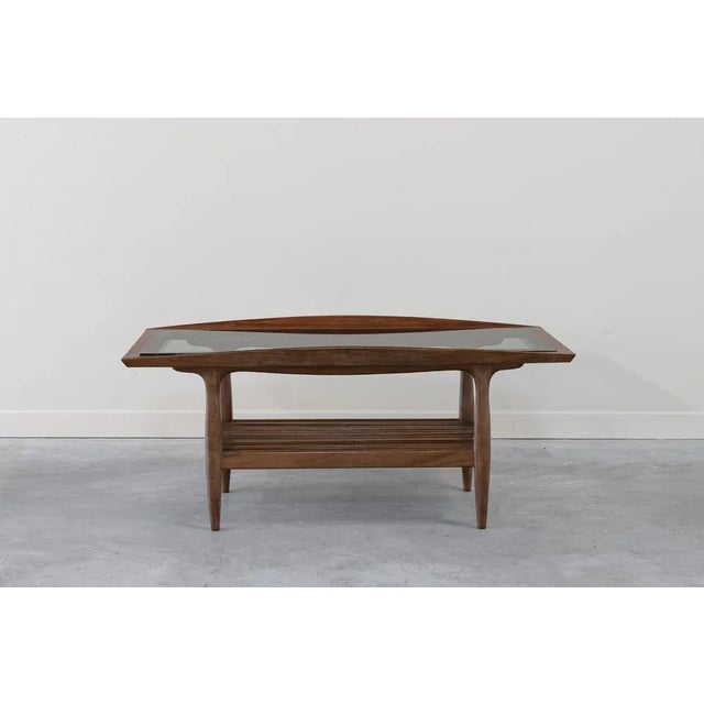 Wood Coffee Table with Two Tiers, 1960s For Sale - Image 7 of 7