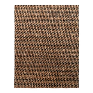 Rug & Kilim’s Scandinavian Style Rug in Beige-Brown and Black Geometric Pattern For Sale
