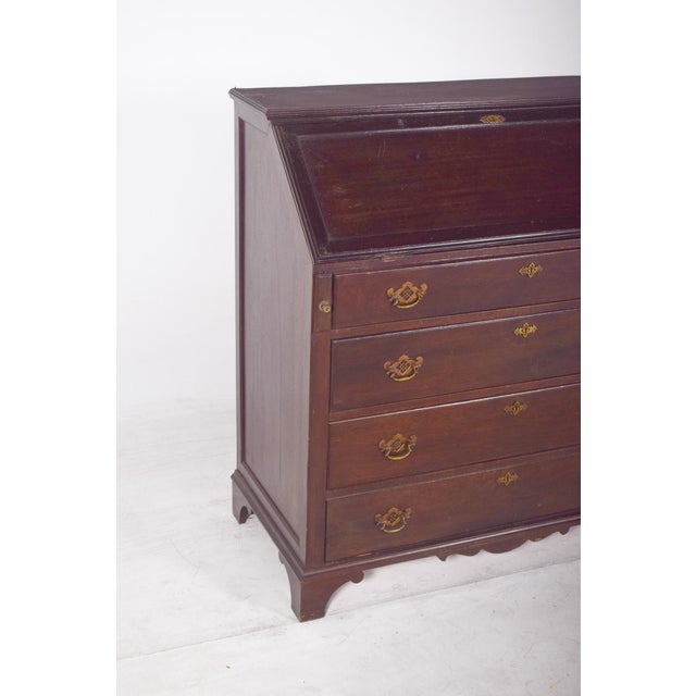 Antique Portuguese Paper Chest of Drawers in Dark Wood For Sale - Image 3 of 10