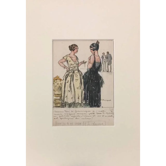 Original Drawing, watercolor. Signed by the artist. Handwritten Notes in lower. Watercolor and china ink drawing. Fair...