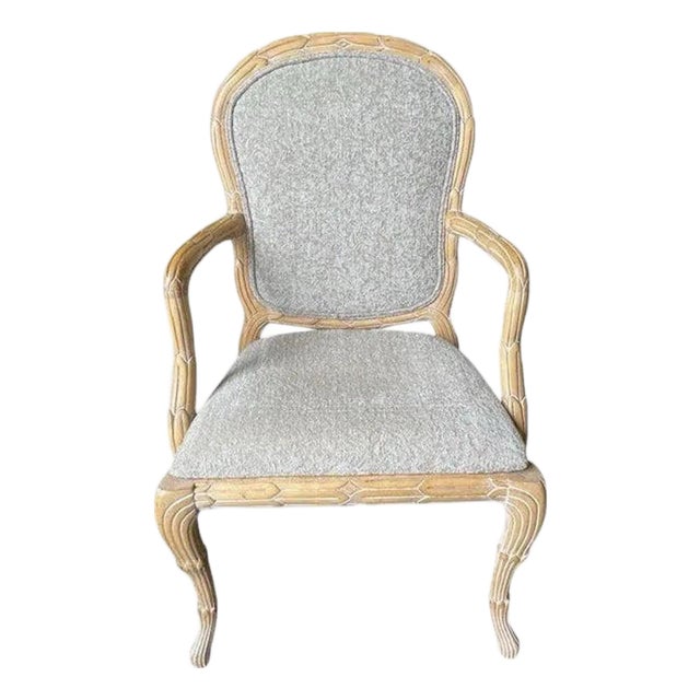 Late 20th Century Carved Faux Bois Accent Chair by Casa Stradivari For Sale