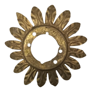 Antique French Floral Metal Ceiling Light Plate