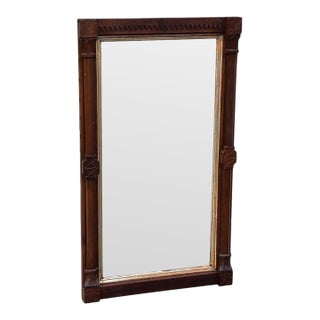 19th Century American Victorian Walnut Mirror. For Sale