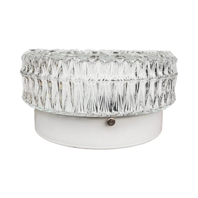 Crystal Ceiling/Wall Lamp Kamenický Šenov, 1970s | Brusel Style | Very Good Condition For Sale - Image 10 of 13