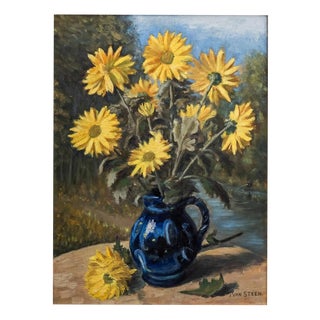 J. Van Steen, Flower Still Life, Oil on Canvas For Sale