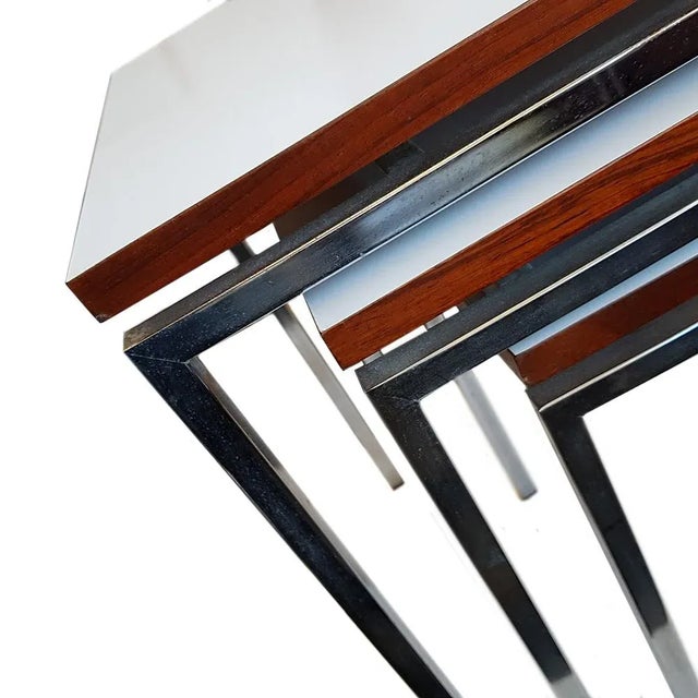 Mid-Century Modern Mid-Century Nesting Tables, Set of 3 For Sale - Image 3 of 8