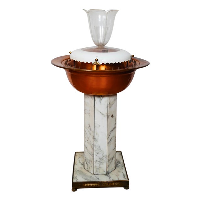 Marble and Copper Fountain, 1960s For Sale