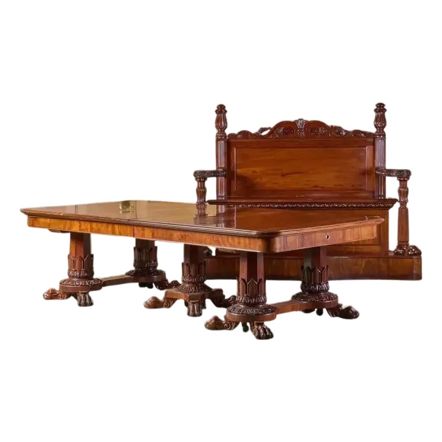 Fine English Mahogany Dining Table of the William IV Period | Chairish