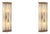 Large Antique Modern Brass & Clear Glass Wall Lamps, Set of 2 For Sale