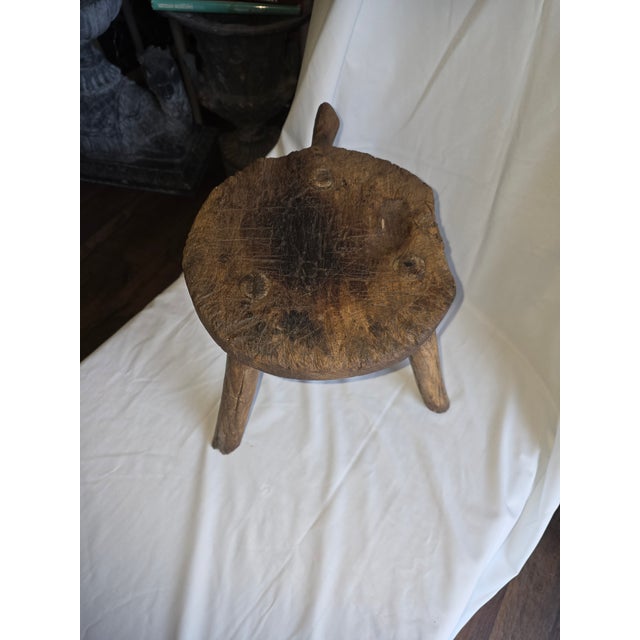 Rustic Mexican Milking Stool For Sale In San Antonio - Image 6 of 8