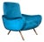Cobalt Blue Lady Armchair by Marco Zanuso for Arflex, Italy, 1955 For Sale
