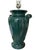 Mid 20th Century Vintage Neoclassical Green Ceramic Table Lamp For Sale - Image 5 of 14